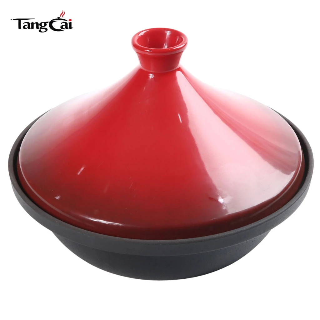 Hochwertiger Tajine-Topf aus Gusseisen, langlebige Konstruktion, W&auml;rmespeicherung, ideal f&uuml;r marokkanische Gerichte, ein Muss f&uuml;r die K&uuml;che