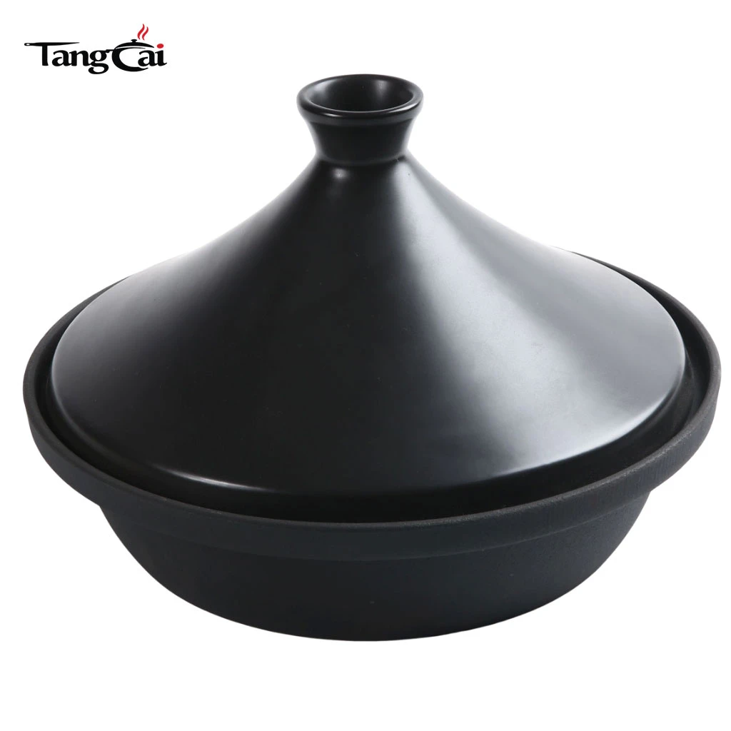 Hochwertiger Tajine-Topf aus Gusseisen, langlebige Konstruktion, W&auml;rmespeicherung, ideal f&uuml;r marokkanische Gerichte, ein Muss f&uuml;r die K&uuml;che