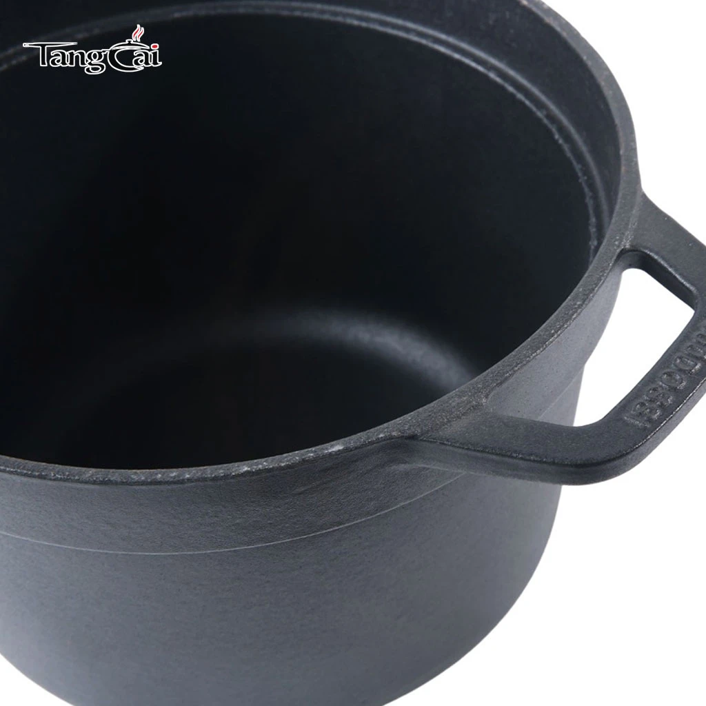 Antihaftbeschichteter Gusseisen-Reiskocher mit Innendeckel, hoher, tiefer Korpus-Reistopf, ausgezeichnete W&auml;rmespeicherung, Warmhaltedesign f&uuml;r die t&auml;gliche Mahlzeit