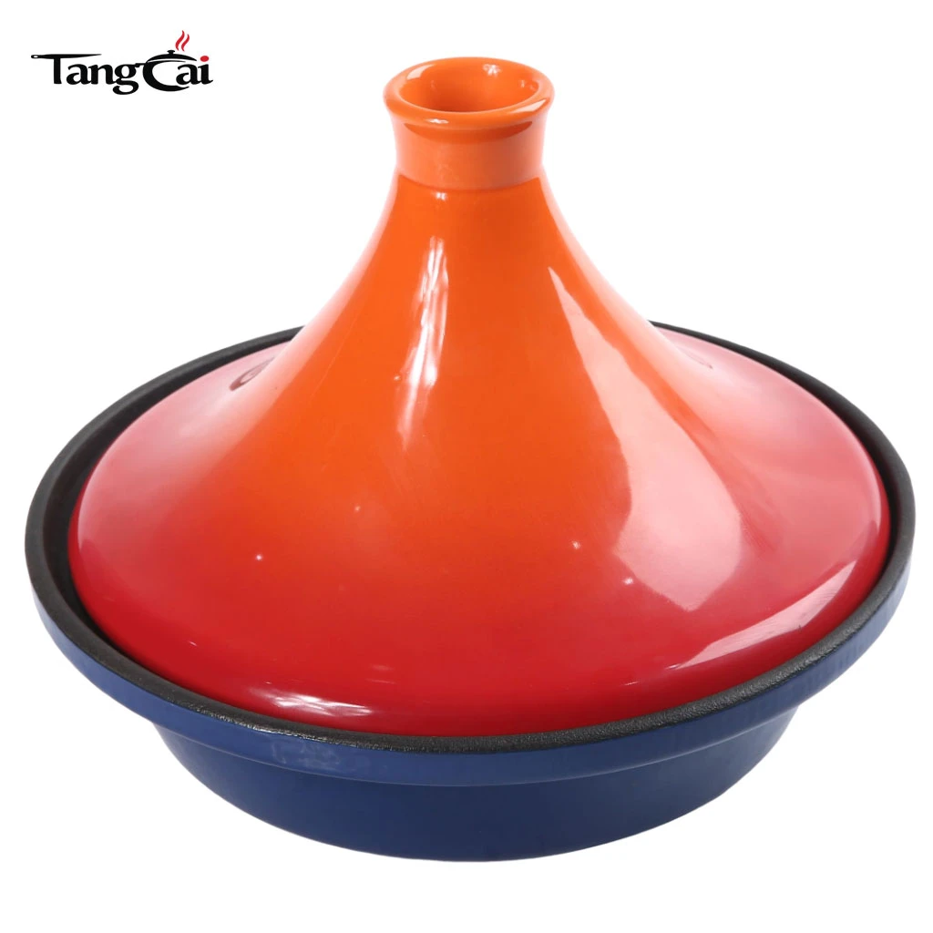 Hochwertiger Tajine-Topf aus Gusseisen, langlebige Konstruktion, W&auml;rmespeicherung, ideal f&uuml;r marokkanische Gerichte, ein Muss f&uuml;r die K&uuml;che