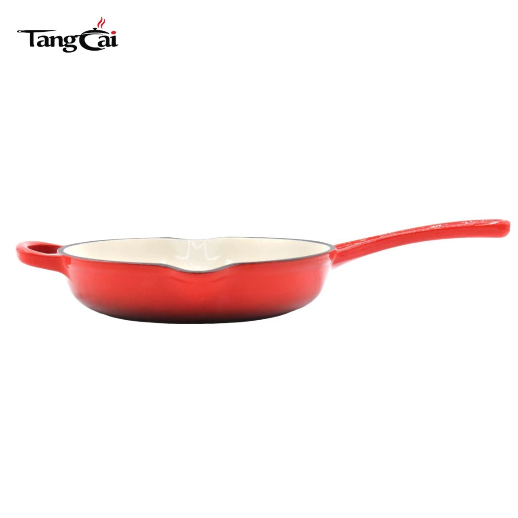 10 Zoll emailliertes Gusseisen Pfanne mit Griffen &ndash; ideal zum Anbraten, Braten und Braten