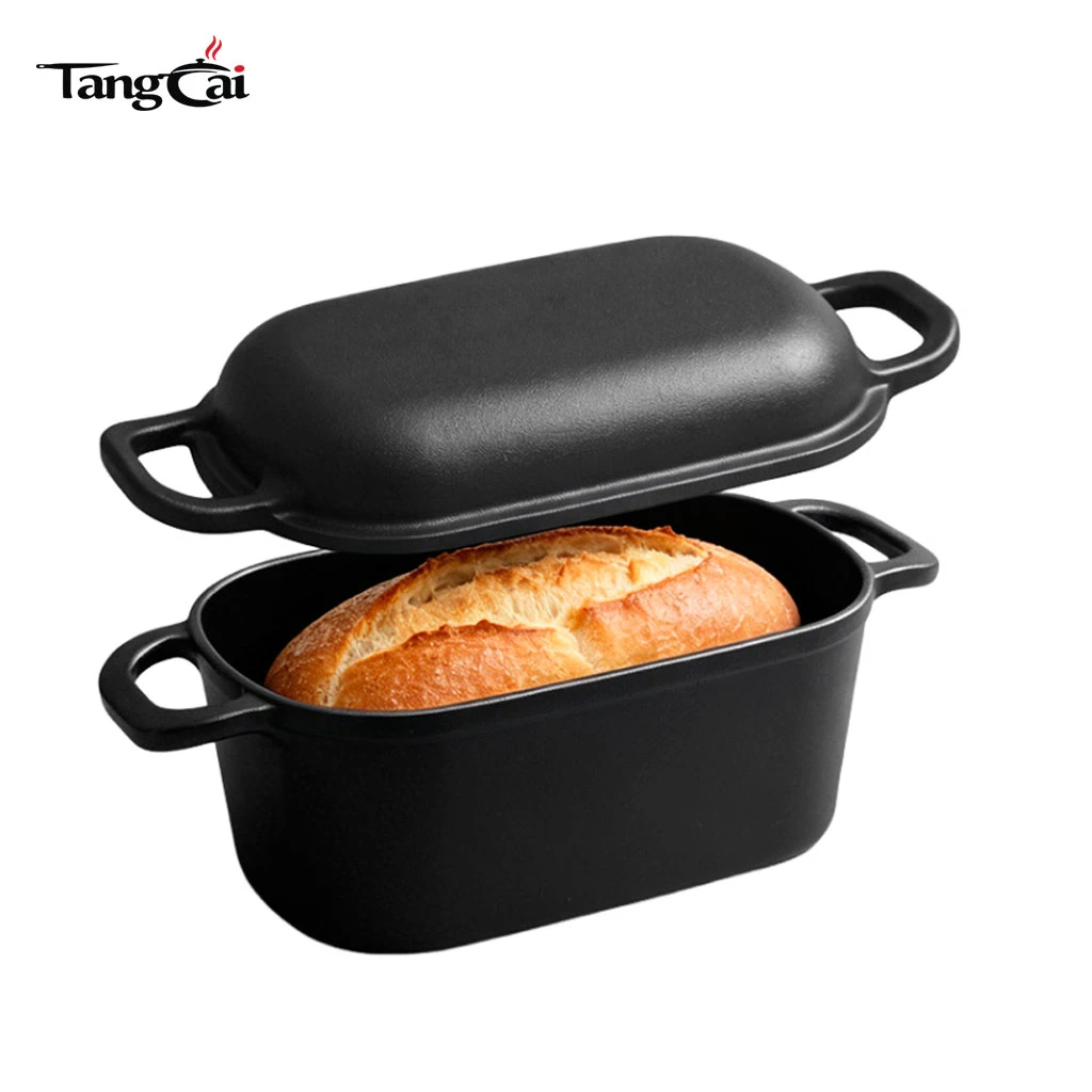 4QT Oval Dutch Oven zum Brotbacken Antihaftbeschichtete Brotformen aus Gusseisen zum Sauerteigbacken