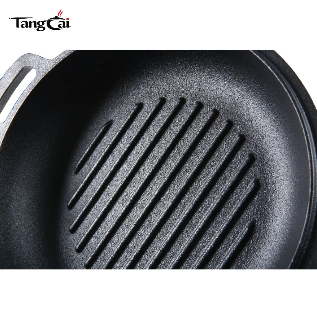 Hot Design Double Dutch Oven aus Gusseisen, vorgew&uuml;rzt, 2-in-1-Gusseisen-Kochgeschirr &ndash; Topf- und Pfannen-Kombikocher, ofenfest