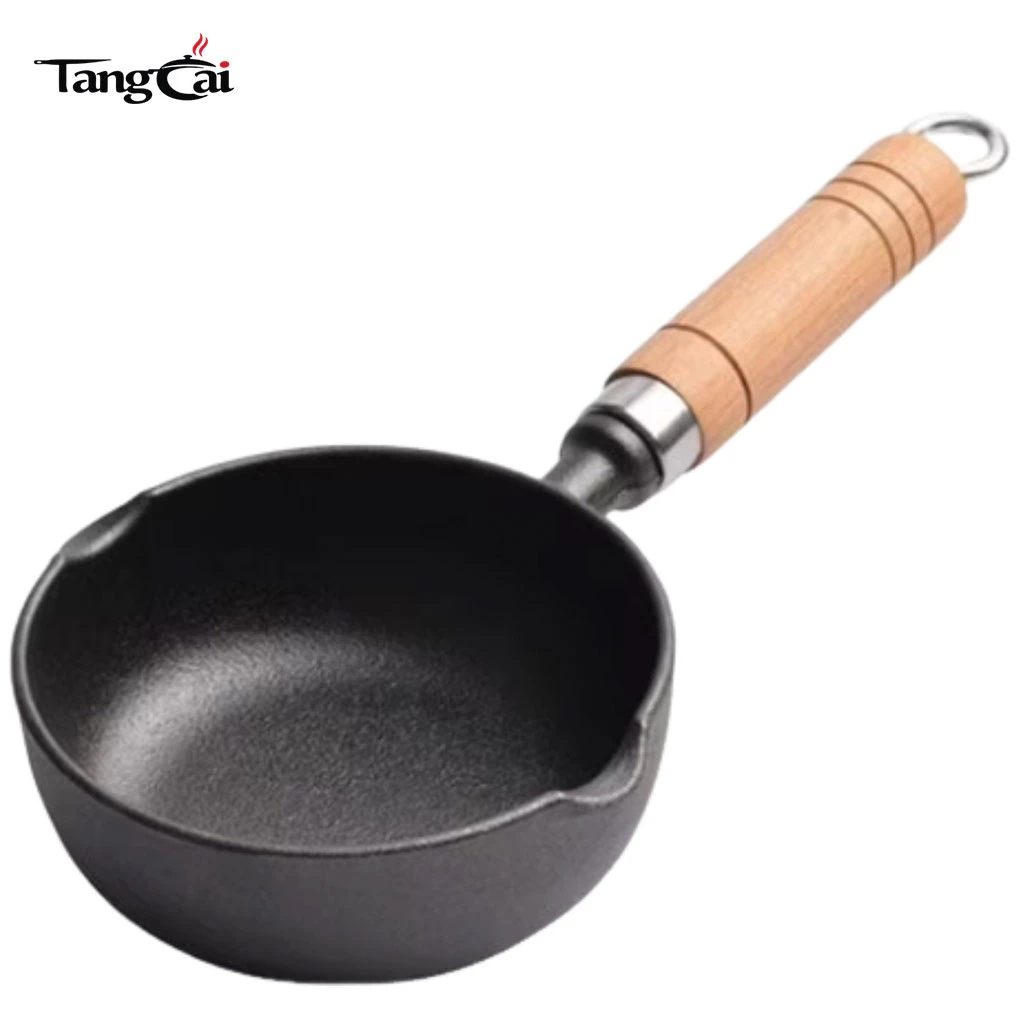 2-teilige Mini-Gusseisenpfanne, kleine Eierpfanne mit doppeltem Tropf Spout
