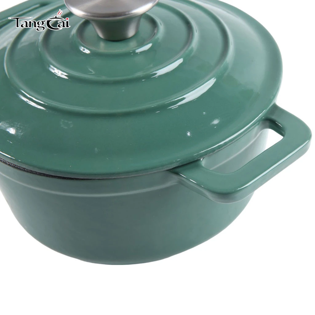 2,5QT Mini-Brattopf aus emailliertem Gusseisen mit Deckel &ndash; kleiner antihaftbeschichteter Schmortopf zum D&auml;mpfen, Backen und Braten