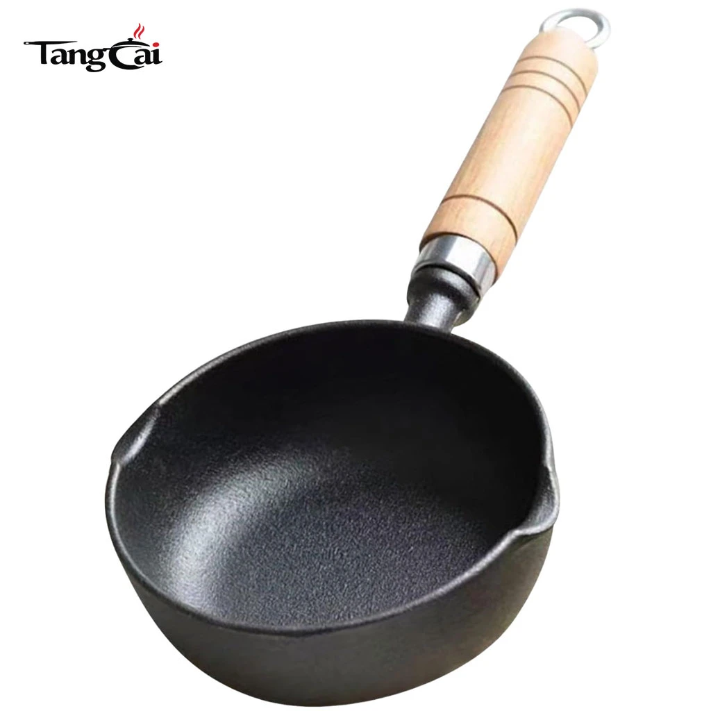 2-teilige Mini-Gusseisenpfanne, kleine Eierpfanne mit doppeltem Tropf Spout