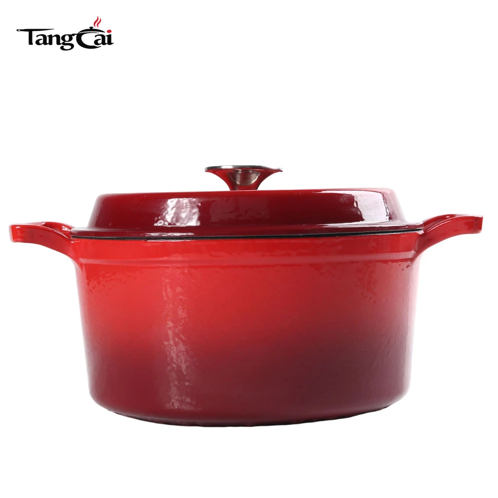 5QT Emaille-Gusseisen-Dutch-Ofen mit gro&szlig;en, breiteren Griffen