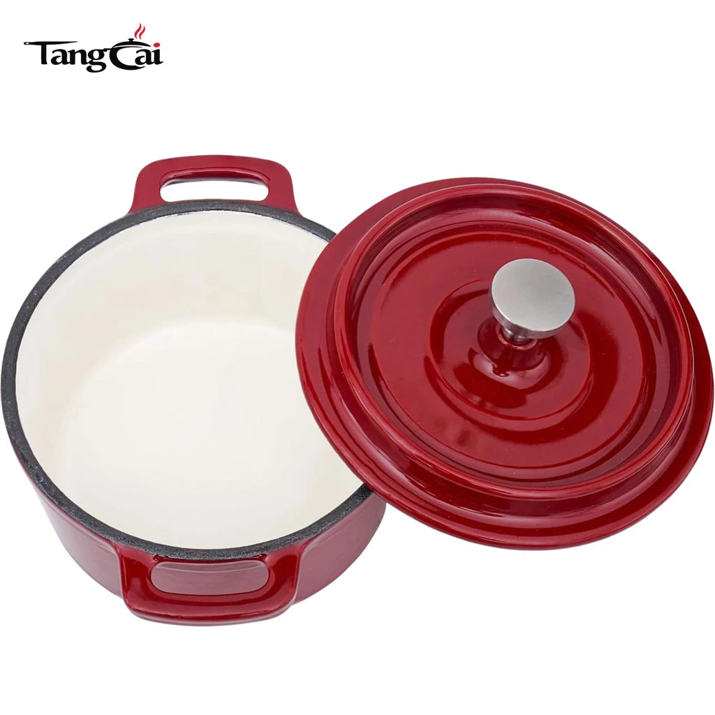 2-teilige Cocotte aus emailliertem Gusseisen | Mini-Emaille-Gusseisen-Auflauf | Perfekt f&uuml;r Dips und Desserts