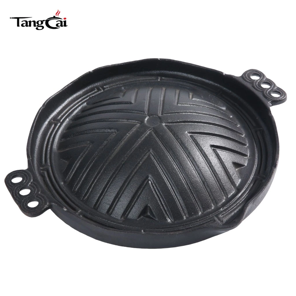Koreanische Grillplatte aus Gusseisen f&uuml;r Outdoor-Camping
