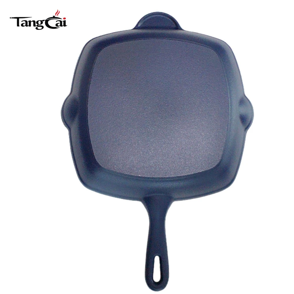 Hochwertiger 24 cm emaillierter Guss Eisenbratpfanne Grillpfanne