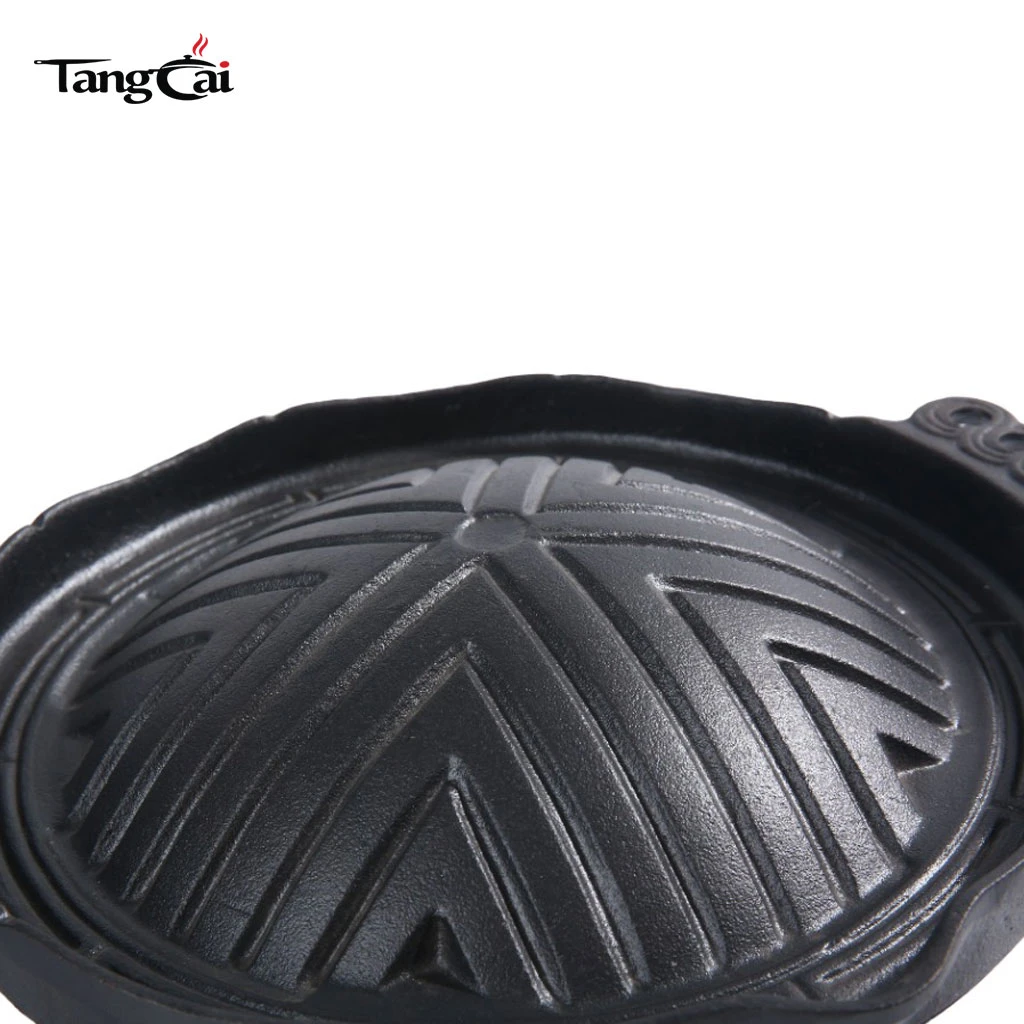 Koreanische Grillplatte aus Gusseisen f&uuml;r Outdoor-Camping