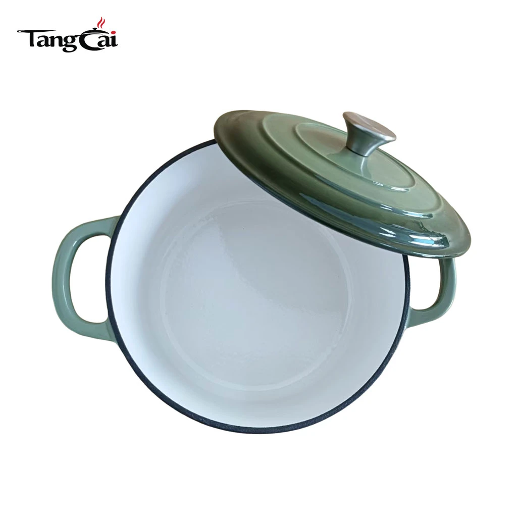 Modern Cookware Design 5,5QT runder Schmortopf aus emailliertem Gusseisen mit breiteren Griffen
