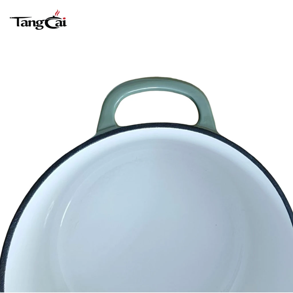 Modern Cookware Design 5,5QT runder Schmortopf aus emailliertem Gusseisen mit breiteren Griffen