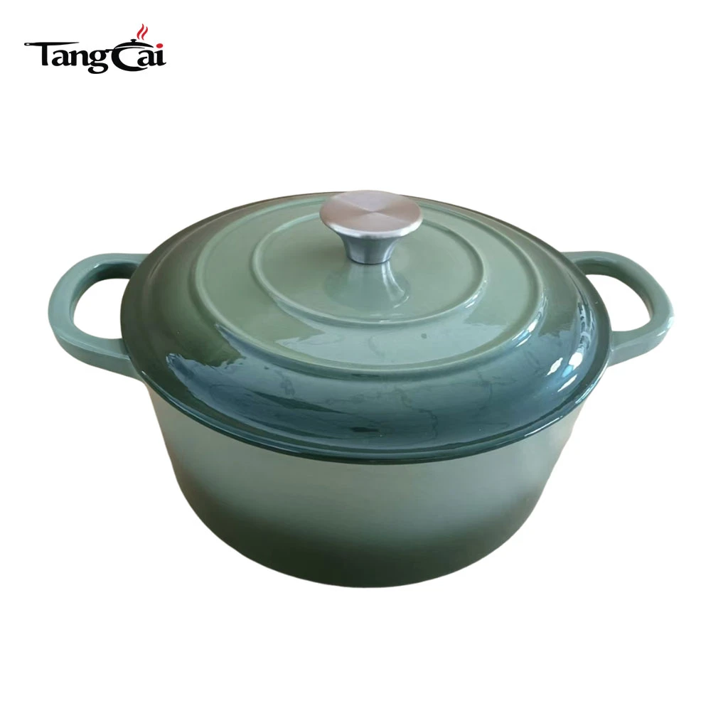 Modern Cookware Design 5,5QT runder Schmortopf aus emailliertem Gusseisen mit breiteren Griffen