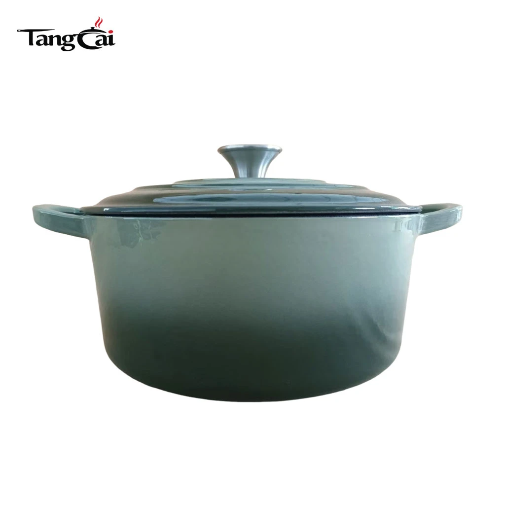Modern Cookware Design 5,5QT runder Schmortopf aus emailliertem Gusseisen mit breiteren Griffen